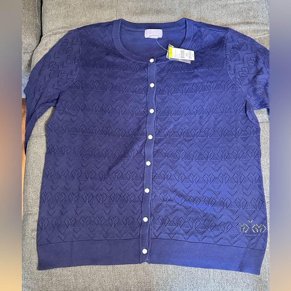 Blue Button-Up Cardigan